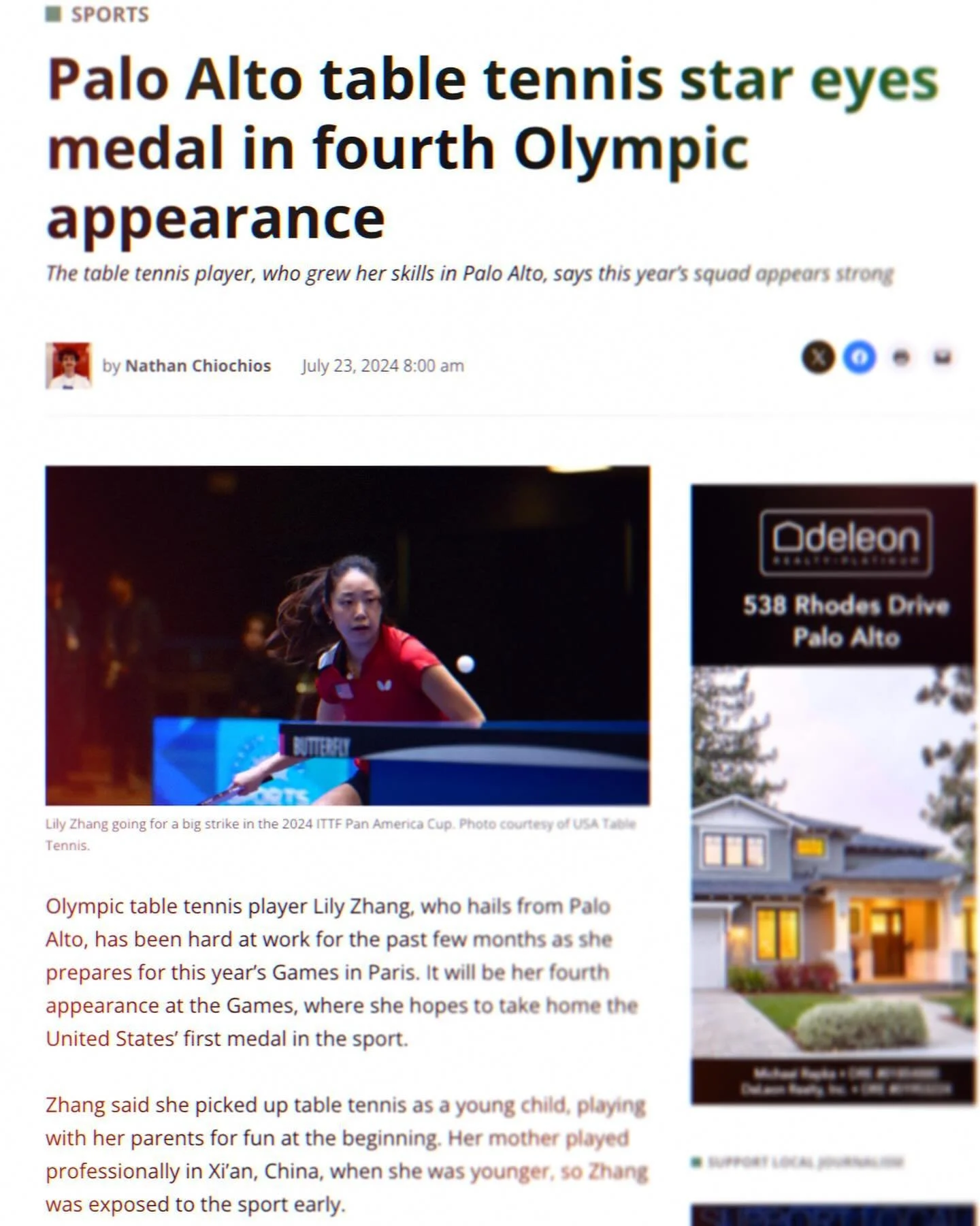 For all of our TOP SPIN fans: Lily has made it to her FOURTH OLYMPICS!!✨🇺🇸🏓✨🇺🇸🏓

Hard to believe we were there in London 2012 for her debut as the youngest Table Tennis Olympian at 15 years old. 

We are SO proud and will be cheering you on tom