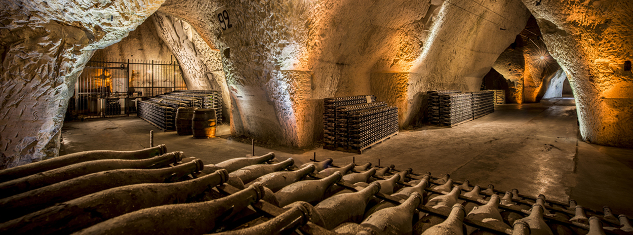 The caves of Veuve Cliquot. 