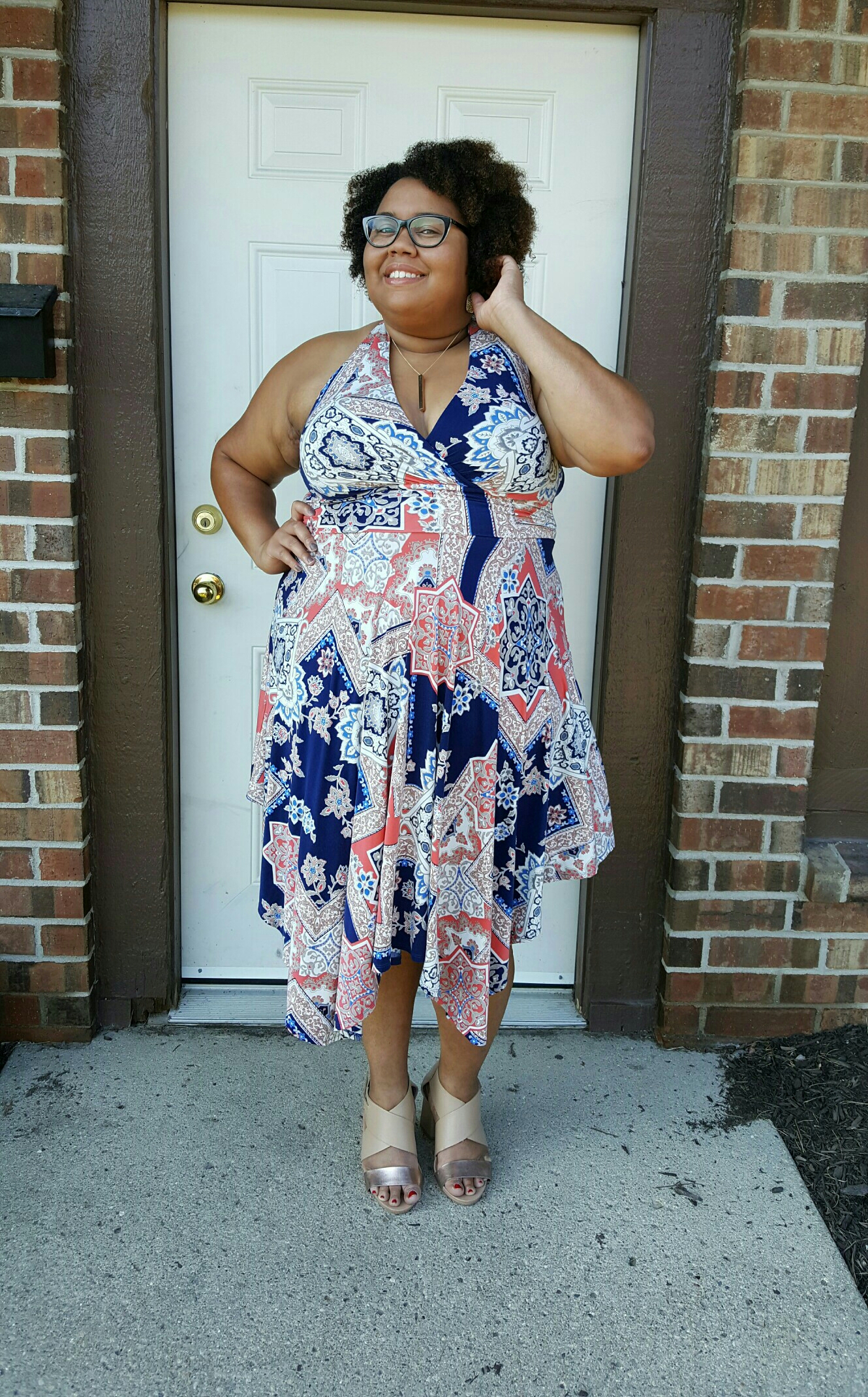 Flowy fly-away hem makes for a flirty look. 