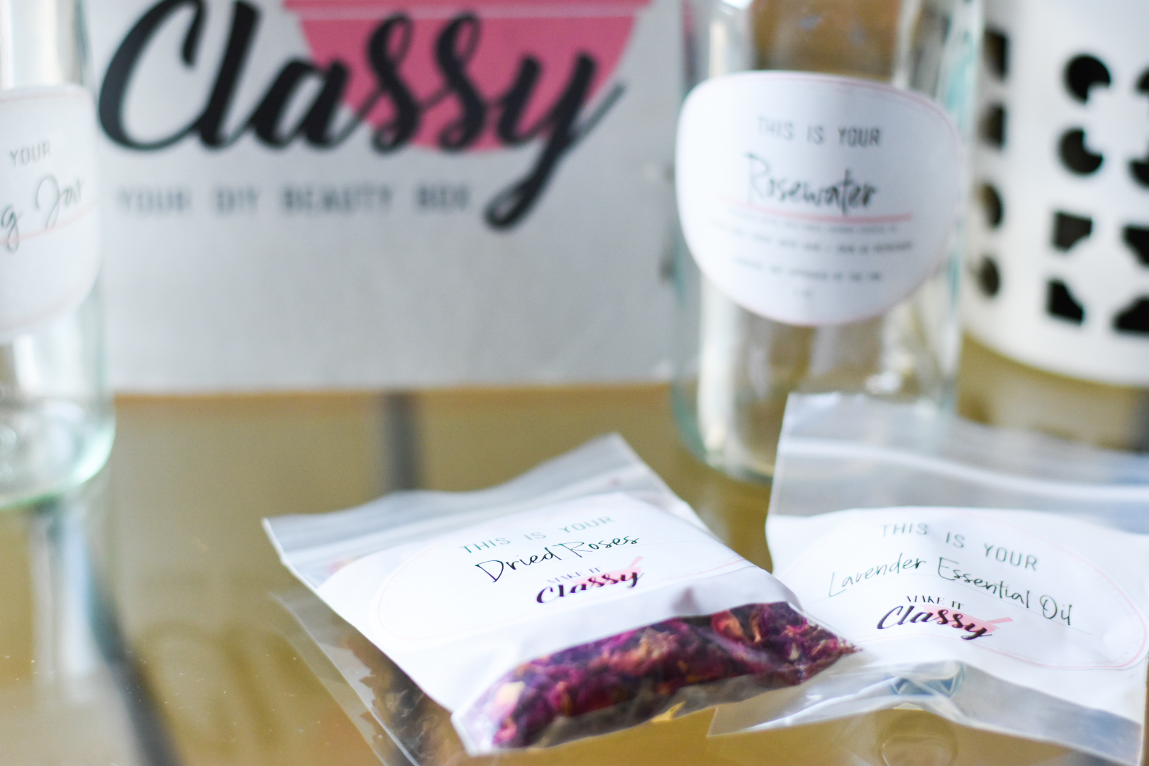 Make It Classy Dried Rose Petals and Lavender Essential Oils