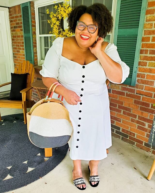 Enjoying this weather, this dress and this porch. It's important to find small things to be grateful for. When the day is dishing out some heavy truths, just smile y'all. Protect your energy...and smile 🙂. Sharing more of our renovations in my stori