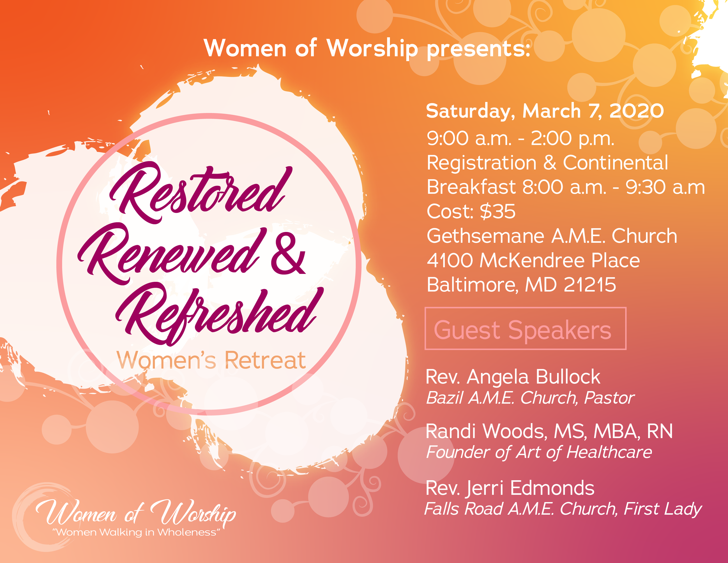 Restored, Renewed &amp; Refreshed Women's Retreat