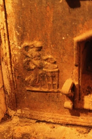 cast embossed decoration on Jacka oven