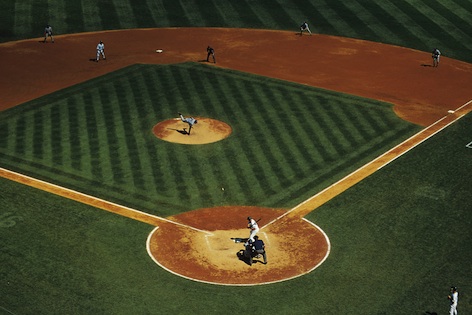 A baseball field is diamond shaped. There are four bases, one at each corner of the field.©iStock