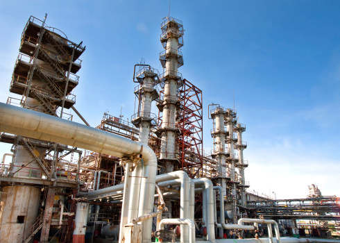 Gas is sent from storage through pipes to our homes and factories. Getty Images