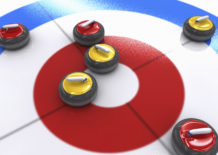 The 'stones' slide towards a target. ©iStock