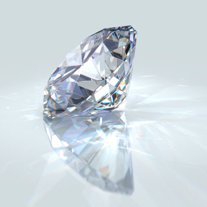 A diamond is cut at many angles to make it sparkle. Getty Images
