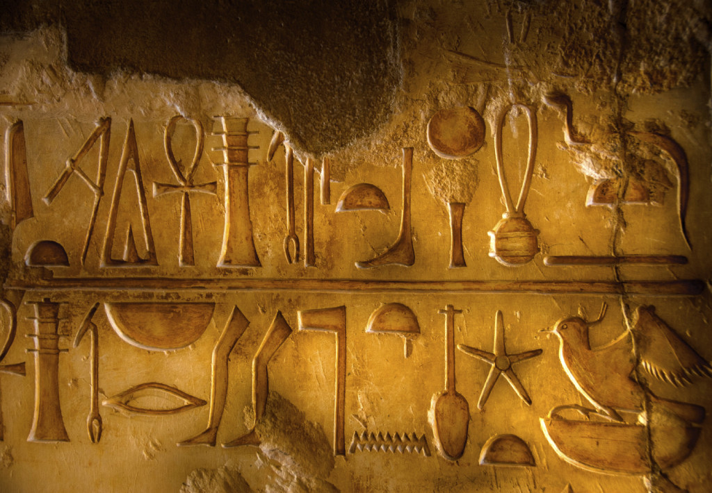 The ancient Egyptians carved symbols to represent words. ©Getty Images