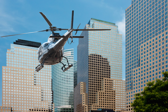 Modern helicopters carry passengers in and around cities.©Getty Images