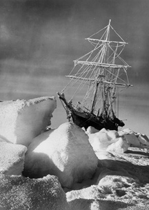The Endurance caught in pack ice. ©Getty Images
