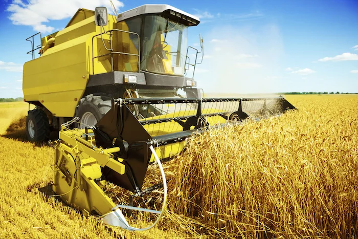 A harvester is a machine that cuts the grain. ©iStock