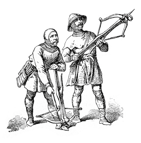 Long bows were used for hunting and for fighting in battles. © Getty Images