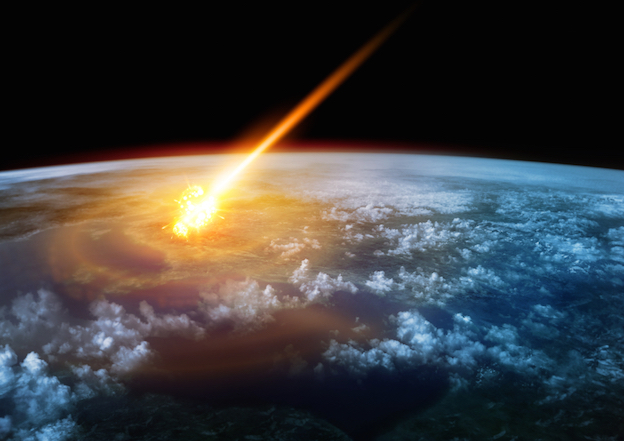 A meteorite collides with Earth © Getty images