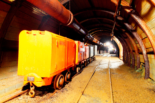 Tunnels are dug deep into the earth to get gold and silver. © Getty Images