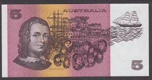 The $5 note showed Caroline Chisolm's portrait, with a background of Sydney Town, immigrant women and the ships they travelled on.