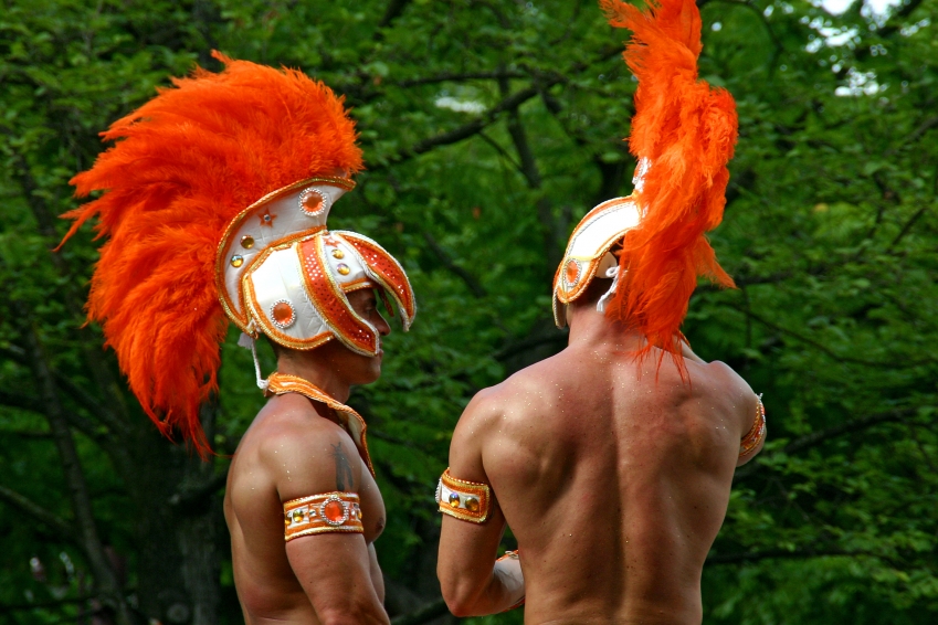 Today, actors dressed as gladiators greet tourists at Rome's colosseum© Jupiterimages Corporation