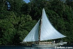 Sailboats like this also travel between islands