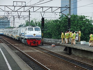 Most rail transport in Indonesia is located on the islands of Java and Sumatra. There is some in a few other places. Most of the trains in Jakarta city are electric.