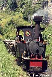 Steam trains like this are used to transport agricultural goods in country areas on the island of Sumatra.