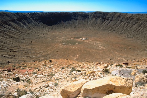 Meteor crater in Arizona, USA. ©kidcyber