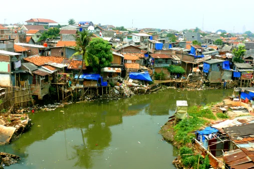 Poorer people in the cities live in kampungs, or small village settlements around the major cities. iStock