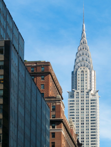 The spire of the Chrylser Building in New York is made of stainless steel. It was built in 1930. © Getty Images