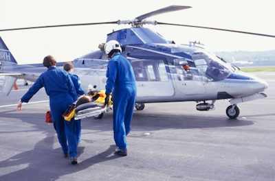 Helicopter ambulance. Getty Images