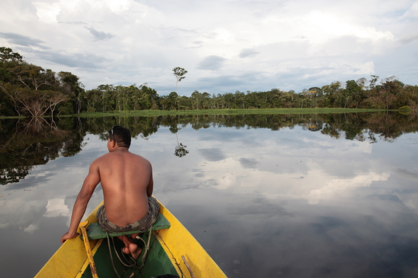 The Amazon River flows through all of these South American countries: Colombia, Ecuador, Peru, Bolivia, Brazil and Venezuela. iStock images