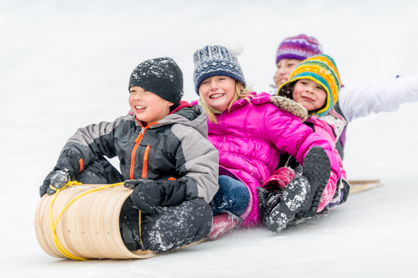Many people enjoy playing in the snow in winter