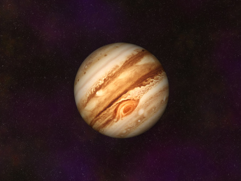 The Great Red Spot is a raging storm on the planet. Getty Images