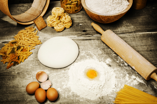 Ingredients for making pasta © Getty Images
