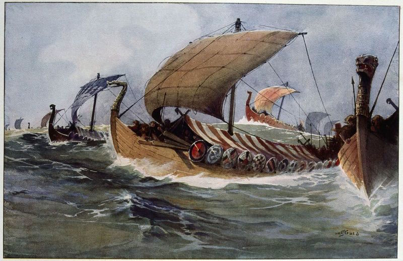 Viking longboats. Getty Images