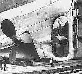Huge propellers powered iron ships across the oceans