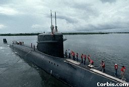 A nuclear powered submarine