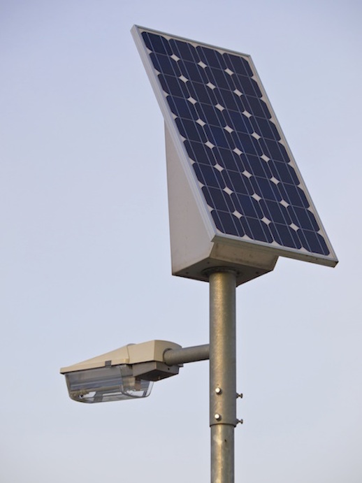 Some street lights are solar powered. Getty