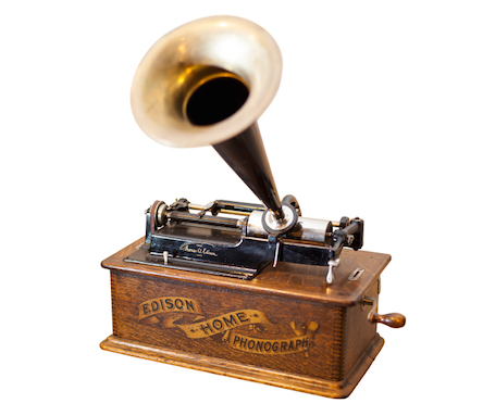 The phonograph was invented in 1877 by Thomas Edison and it was the was the first to be able to reproduce the recorded sound. © Getty images