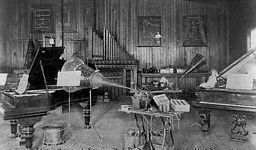 This is Edison's laboratory for experimenting with sound recordings.