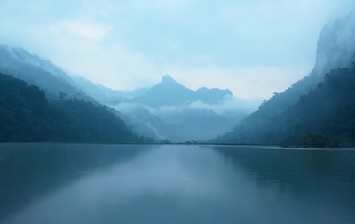 Morning on Ba Be Lake Vietnam