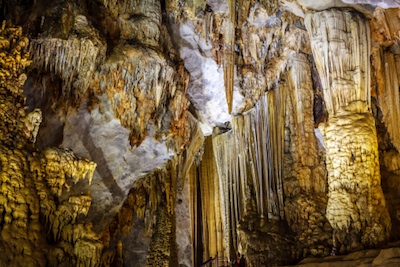 stalagtites and stalagmites in Paradise cave. Photo©iStock