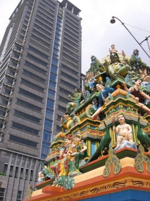 Ancient and modern, side by side in Ho Chi Minh City. The Mariamman Temple. Getty Images