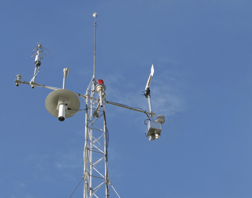 Instruments on a weather station help meteorologists forecast the weather. iStock