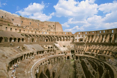 Inside the Colosseum today. ©Getty Images