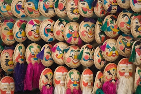 Festival masks for sale. Image©iStock