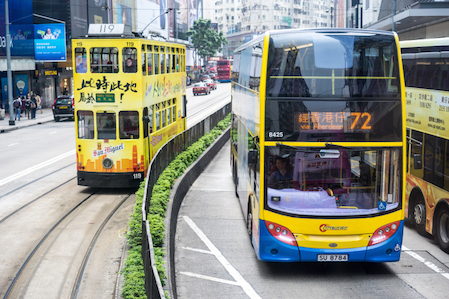 Trams and buses are double-deckers in Hong Kong © Getty images