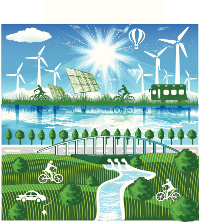 Using renewable energy is part of sustainable living. iStock