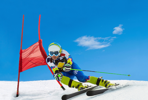 Slalom skiers must make turns around close together 'gates' © Getty Images