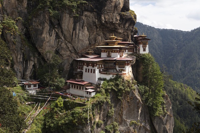A Buddhist monastery on a mountain in Bhutan. Getty Images