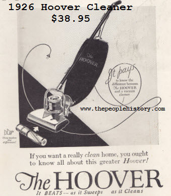 An early model of a Hoover vacuum cleaner. Image © PictureTip.com