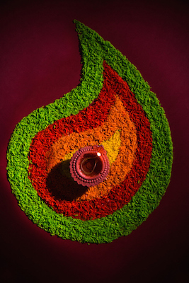 A rangoli pattern ©Getty Images