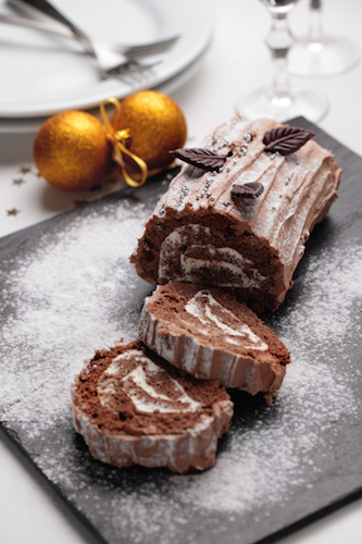 Beche de Noel, or Yule Log cake. ©iStock